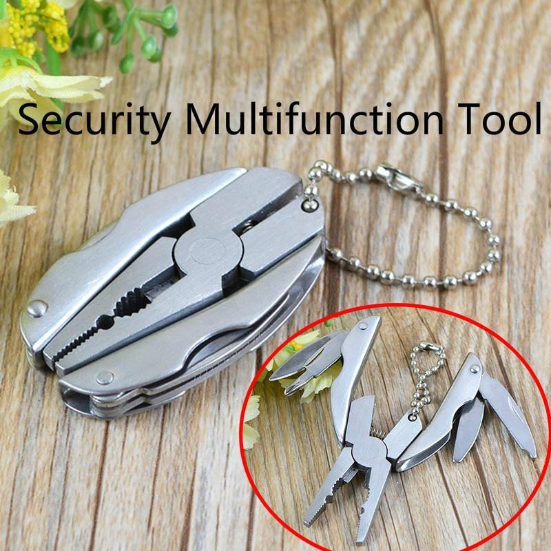 Multifunction Folding Plier Knife Keychain Screwdriver Camping Survival
