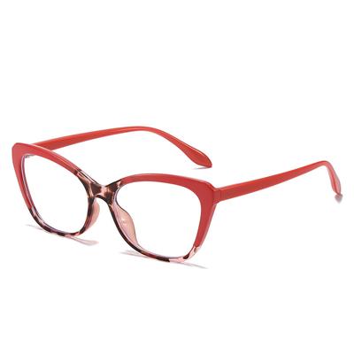 Tr90 Anti-Blue Cat Eye Flat Mirror Contrasting Colors Personalized Plain Simple Glasses Frame Glasses Frame