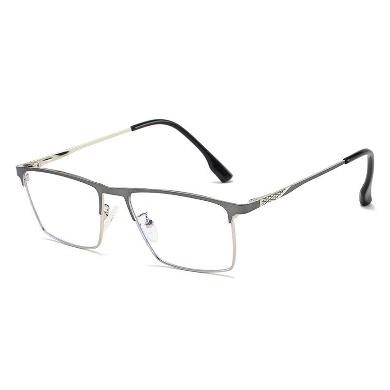 Men's Ultra-Light Blue Light Blocking Glasses with Color-Changing, Full-Frame Flat Lenses – Compatible with Migraine and Myopia Lenses.