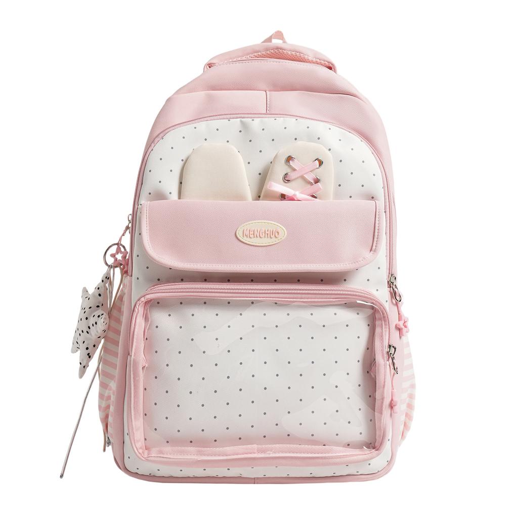 School bag, Japanese INS style, new high-value schoolbag, girls' sweet middle school pain backpack, lightweight large-capacity backpack