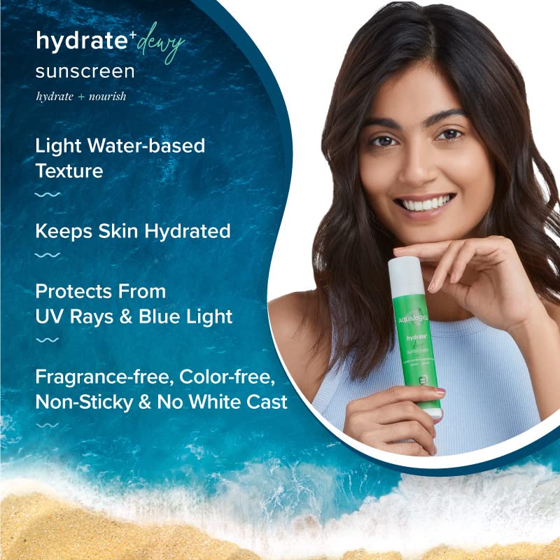 Aqualogica Hydrate+ Feuchtigkeitsspendendes Sonnenschutzmittel LSF 50 PA+++ 50g für das Gesicht Blaulichtschutz Männer Frauen