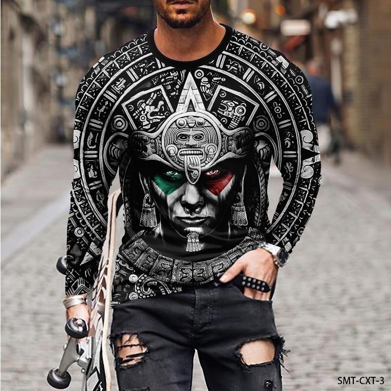 Spring And Autumn 3d Printed Cute Cat Long Sleeve T Shirt For Men Casual Clothing Animal Pattern Top Tees T-shirt Streetwear