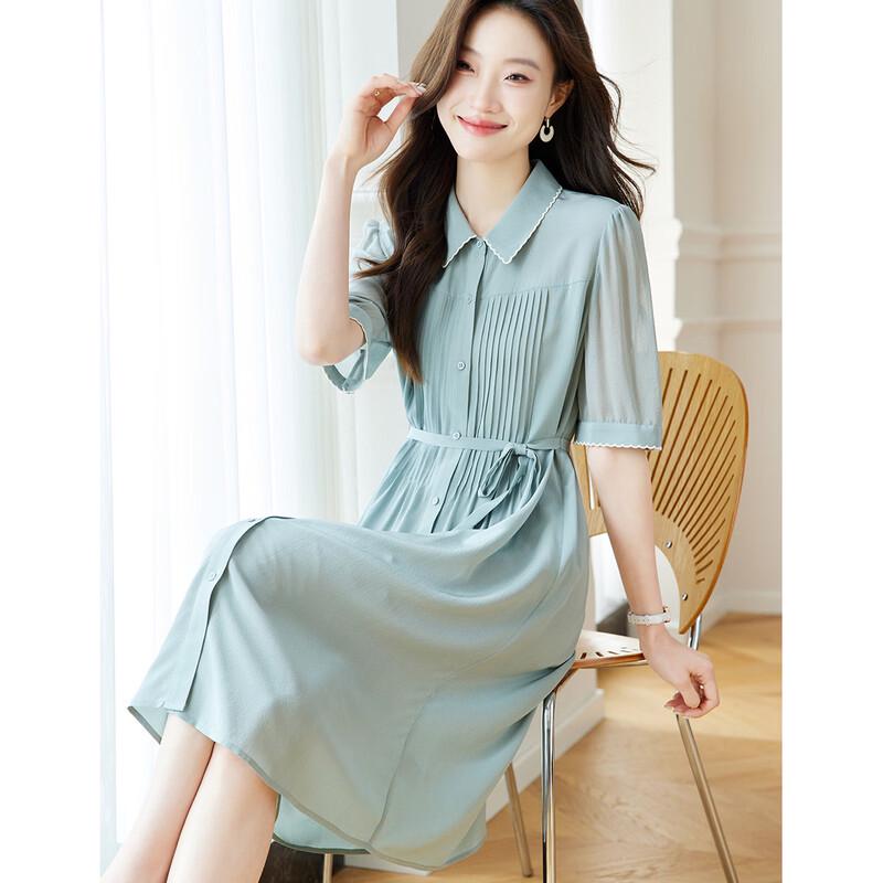 Srcr Women s 100% Mulberry Silk Slimming Midi Dress XL