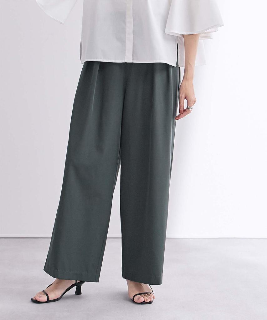 Elastický pas široké kalhoty BFXT0309 S Charcoal [Yours] Vodoodpudivé s dvěma záševky Dámské