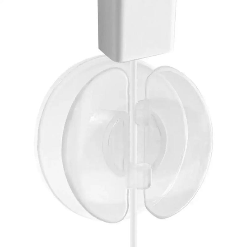 1pcs Wear Resistant Cord Organizer Self Adhesive Hook Round Storage Case Wire Management Transparent Wire Fixing Clip Desk