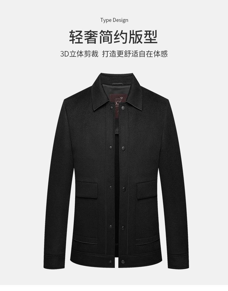 Welfare Edition [97% Sheep Wool] Autumn Thick Wool Jacket Men's Business Casual Collar Jacket Coat