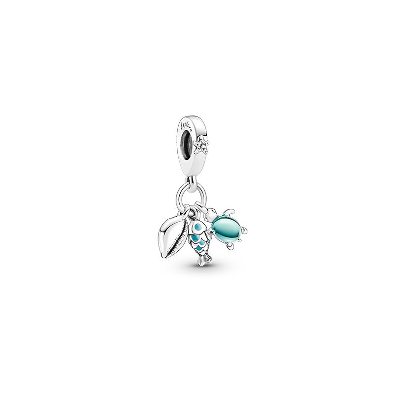

Pandora Pendant 925 Silver Beaded Minimalist Conch All yards