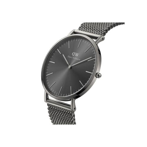 Official Limited Edition/2-Year Warranty/Authentic Daniel Wellington DW Men's Classic Mesh Graphite 40mm Watch In Blue/Brown, Luxury Leather Business
