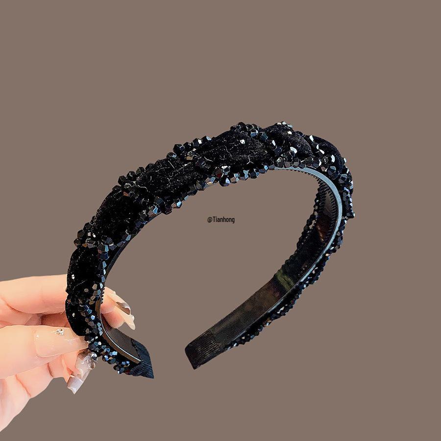 Women's Lux Faux Crystal Rhinestone Braided Headband & Hair Clip – Stylish Toothed Accessory
