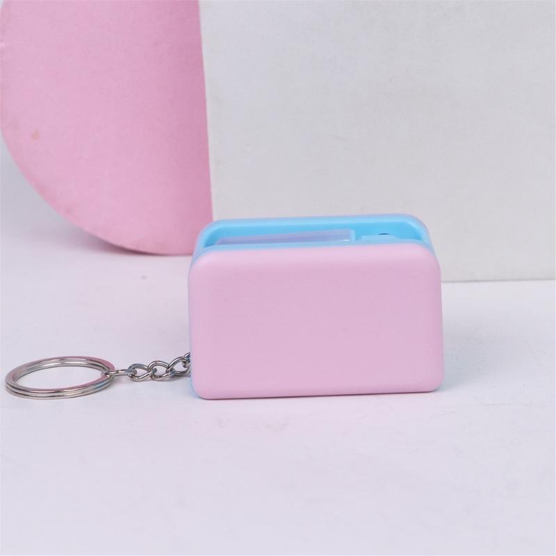 Interactive LED Keyring For Evening Key Finding And Finger Exercise Shatterproof Plastic Construction Keychain