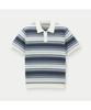 Silijeu Pattern Half Sleeve Polo Sweater Sawam26601Bux