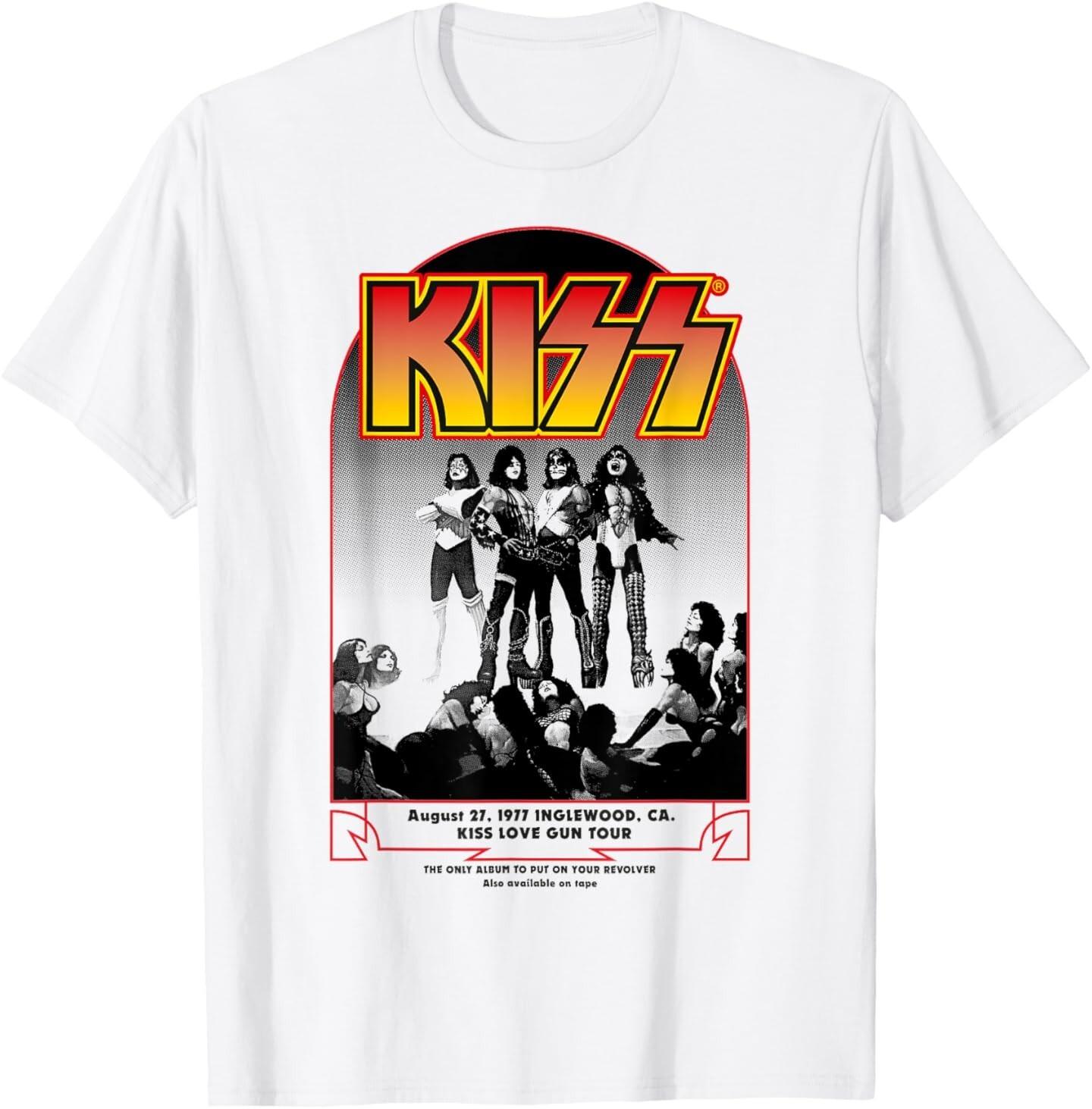 KISS - Inglewood 1977 T-Shirt Mens Womens Tees Top M
