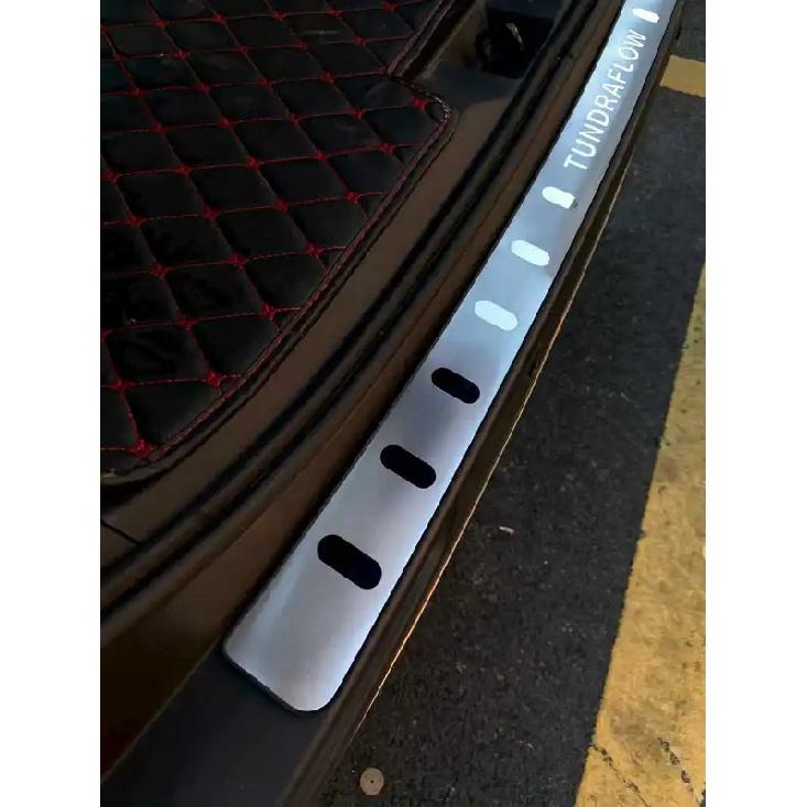 TundraFlow Chrome Trunk Sill Trim Guard for Toyota RAV4 2024 2025, Rear Bumper Topper Protector Cover Scuff