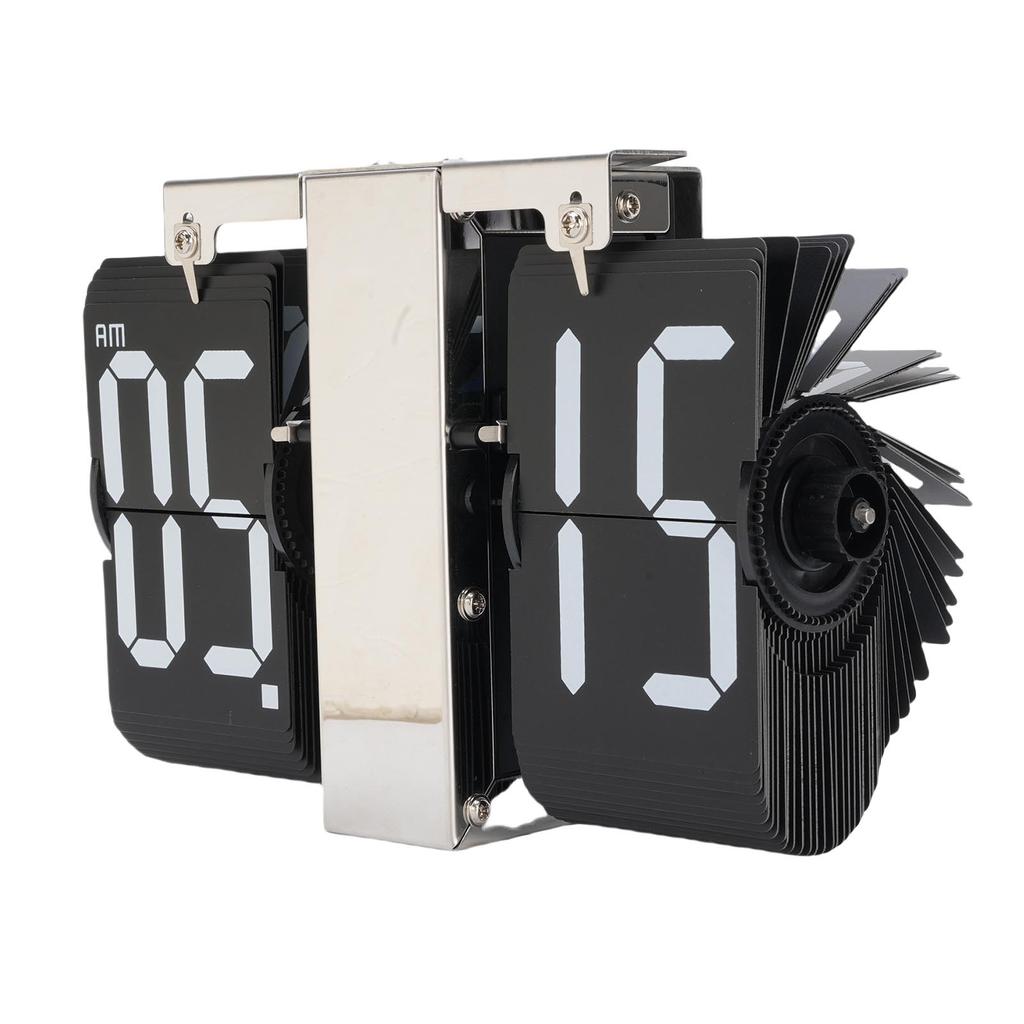 Automatic Flip Clock 12 Hours Vintage Quiet Desktop Clock for Living Room Office Gift