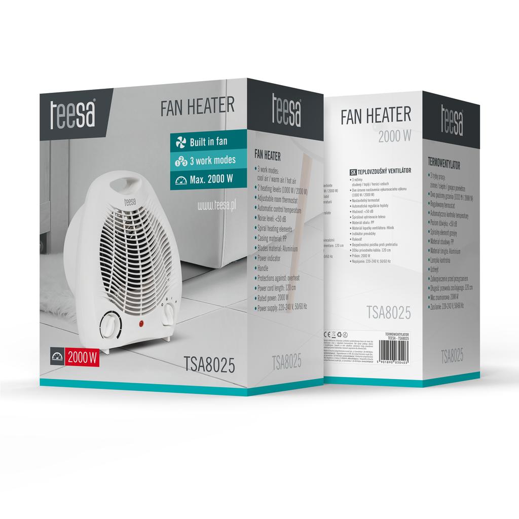 Teesa 2000W fan heater
