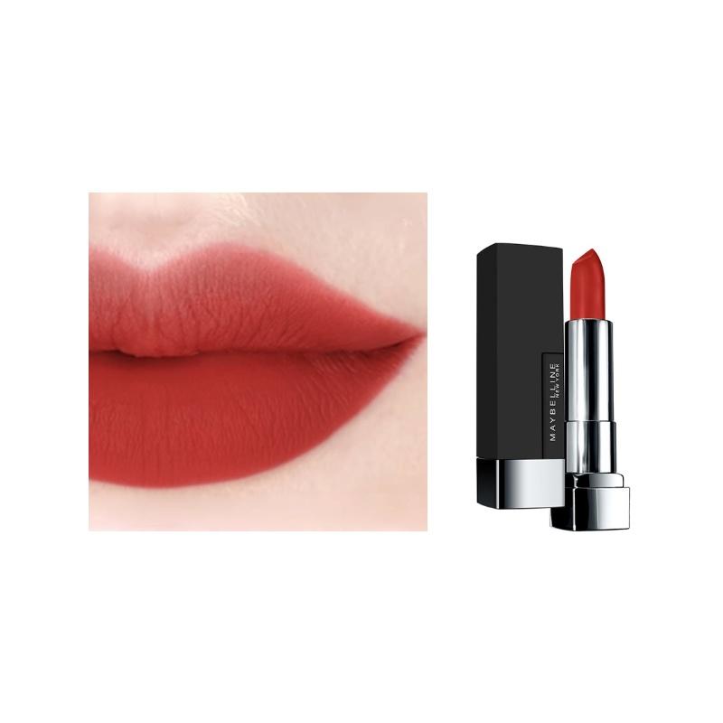 Помада Maybelline Velvet Легко наносится Кубик Черная Помада-609 Алый Мак чёрный