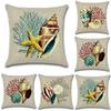 Decoration Waist Throw Conch Cotton Linen Pillow Case Cushion