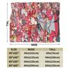 Pearto Poteto Anime Kasane Teto Virtual Singer Soft Blanket Decorative Plush Throw Blanket Flannel Bedspread Sofa Bed Cover