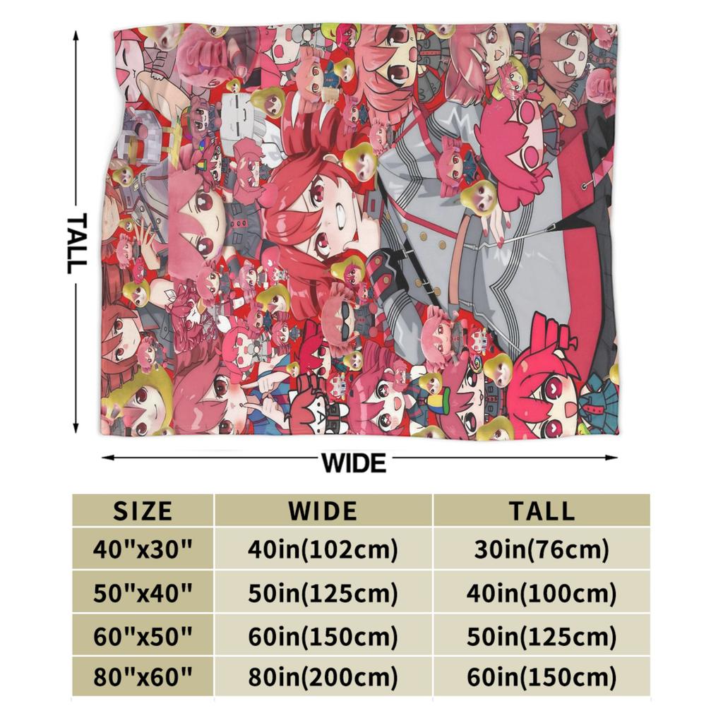 Pearto Poteto Anime Kasane Teto Virtual Singer Soft Blanket Decorative Plush Throw Blanket Flannel Bedspread Sofa Bed Cover