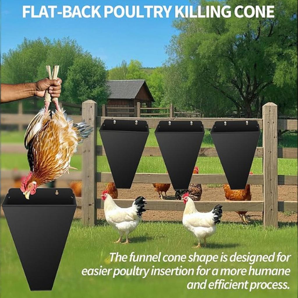 Kovový drůbežářský drůbež plochá zadní nálevka drůbežní omezení kuře