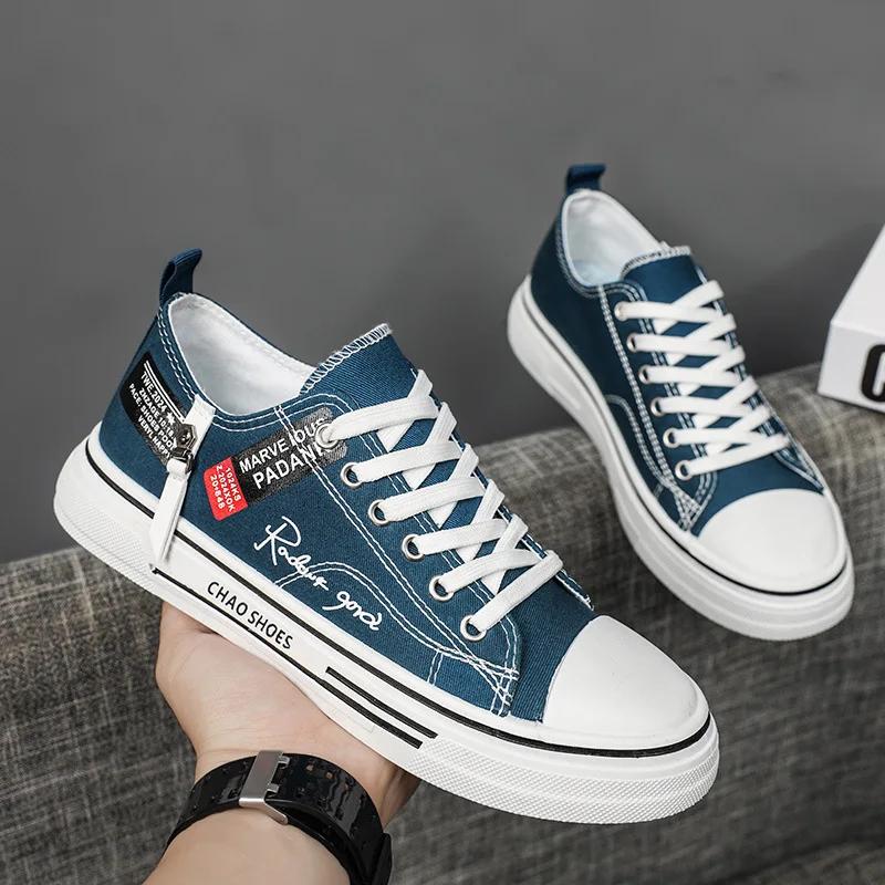 2025 Vară Nou Pantofi de Pânză cu Talpă Joasă pentru Bărbați Respirabili Casual Versatili Studențești Adidași Trendy pentru Tineret