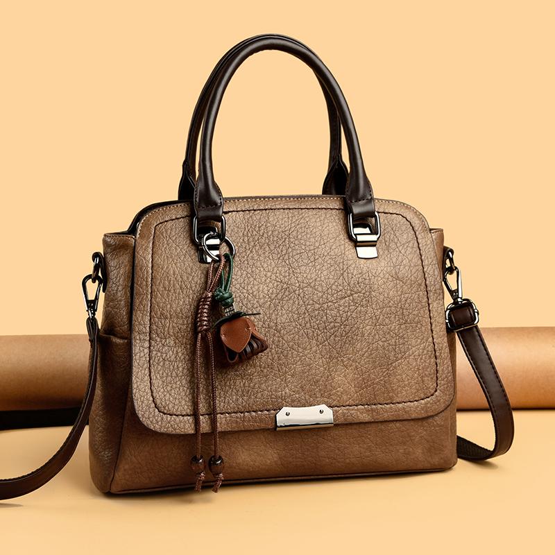 2026 Top Quality Minimalist Luxury Handbags For Women Soft PU Leather Designer Solid Color Large Capacity Shoulder Messenger Sac