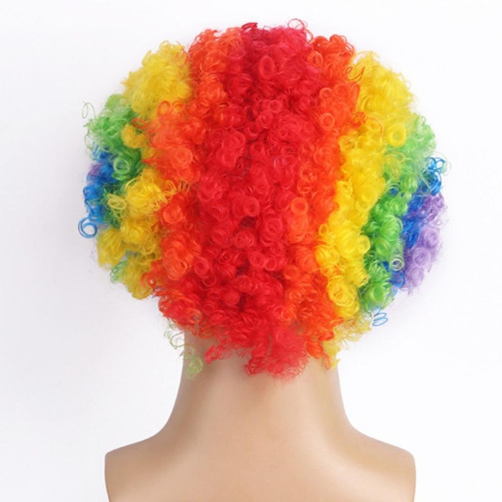 Bunte flauschige explosive Kopf Clown hitzebeständige synthetische Perücke Aprilscherz Halloween Rollenspiel