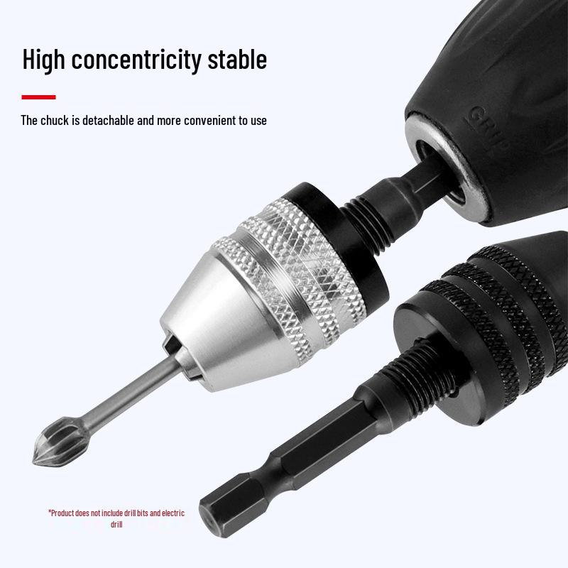 Hex Handle 3-Jaw Mini Chuck 0.3-8.0mm Drill Conversion Tool for Electric Grinder
