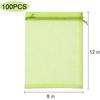 100 Pcs Fruit Protection Bags, 8 x 12 Inch Green Netting Cover Bags with Drawstring, Pest Barrier for Fruit Trees, Garden Fruit Cover Mesh Bag for