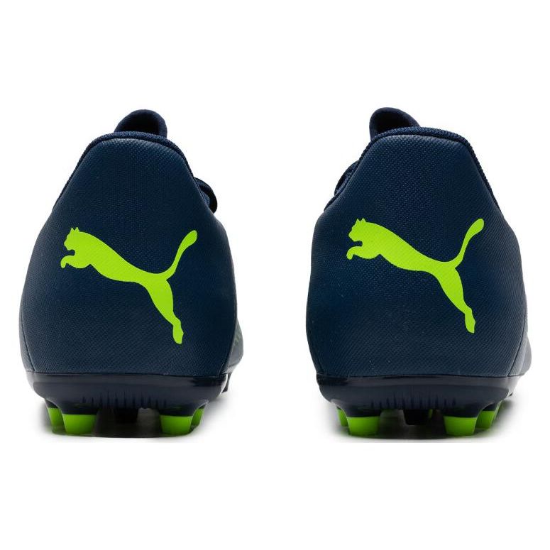 Puma Future Play Round Toe Lace-Up MG (Rubber Short Stud) Durable Breathable Soccer Shoes Men Soccer Shoes Blue Green 107380-03