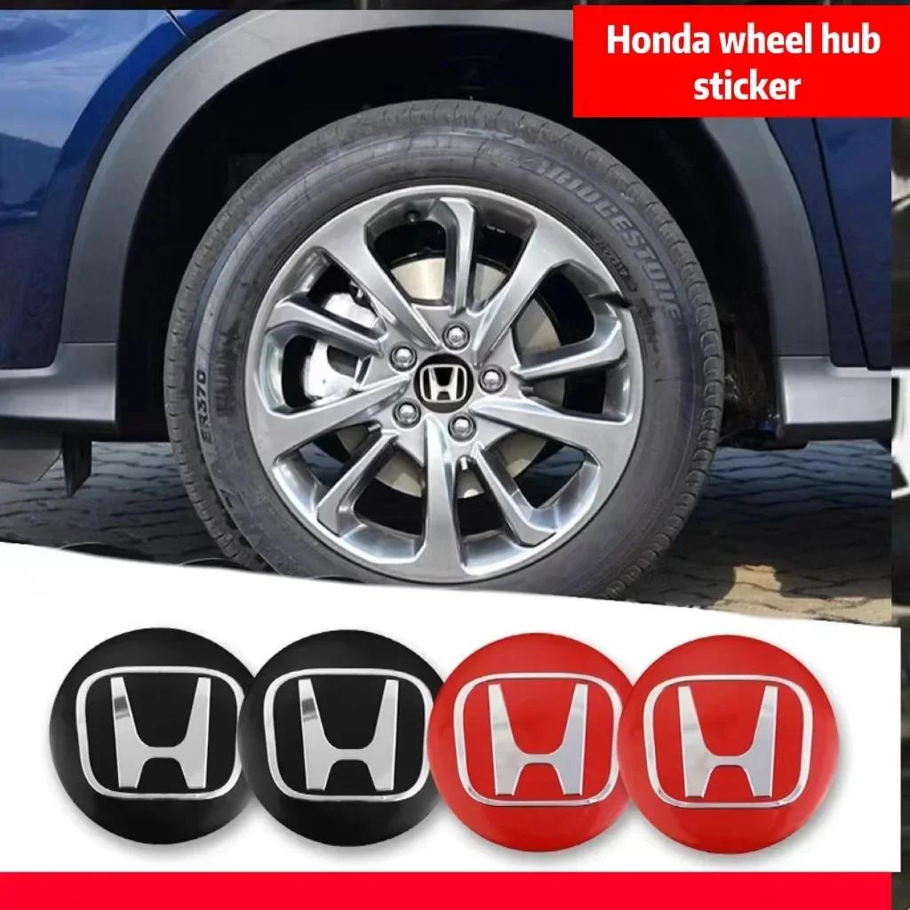 For Honda AccoCar Styling Wheel Center Stickers Auto Hub Cap Emblem Badge For Honda Civic Fit Jazz Accord Pilot CRV Odyssey Passport City Shu
