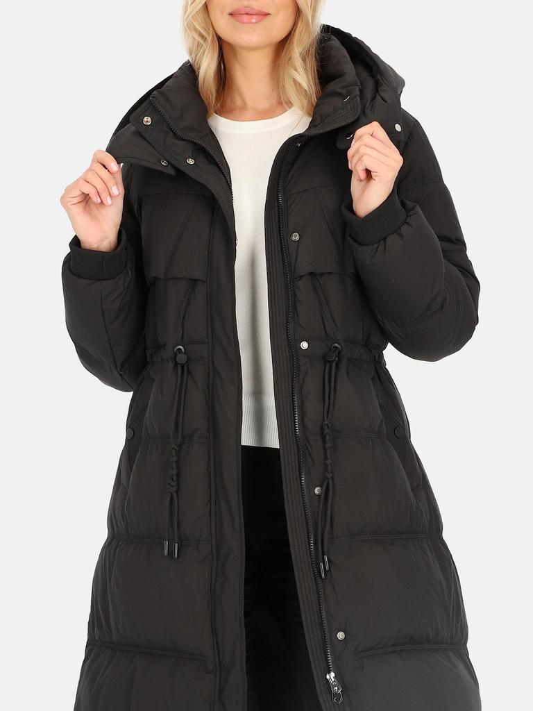 WOMEN' LONG DOWN JACKET WITH DRAWSTRINGS