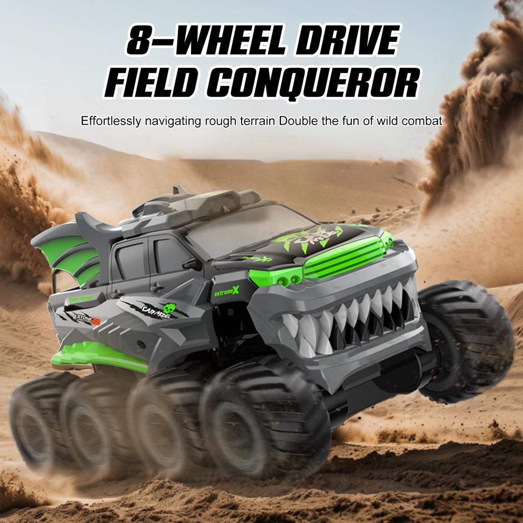 Remote Control Car, 2.4G 8WD Amphibious Waterproof Off Road Vehicle for Kids, 360 degrees  Rotating Pool Lake Outdoor