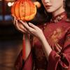 Handmade Lantern DIY Kit Glowing Cloth Mid Autumn Lantern Cell Battery Operated Orange Persimmon Flower Lantern Cultural Gift