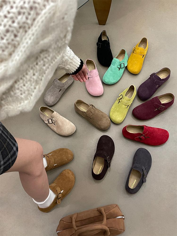 Shoes Woman 2025 Female Leather Comfy Flats Loafers Trotter Moccasins Potato Shoes with Arch Support New London Clogs for Girls