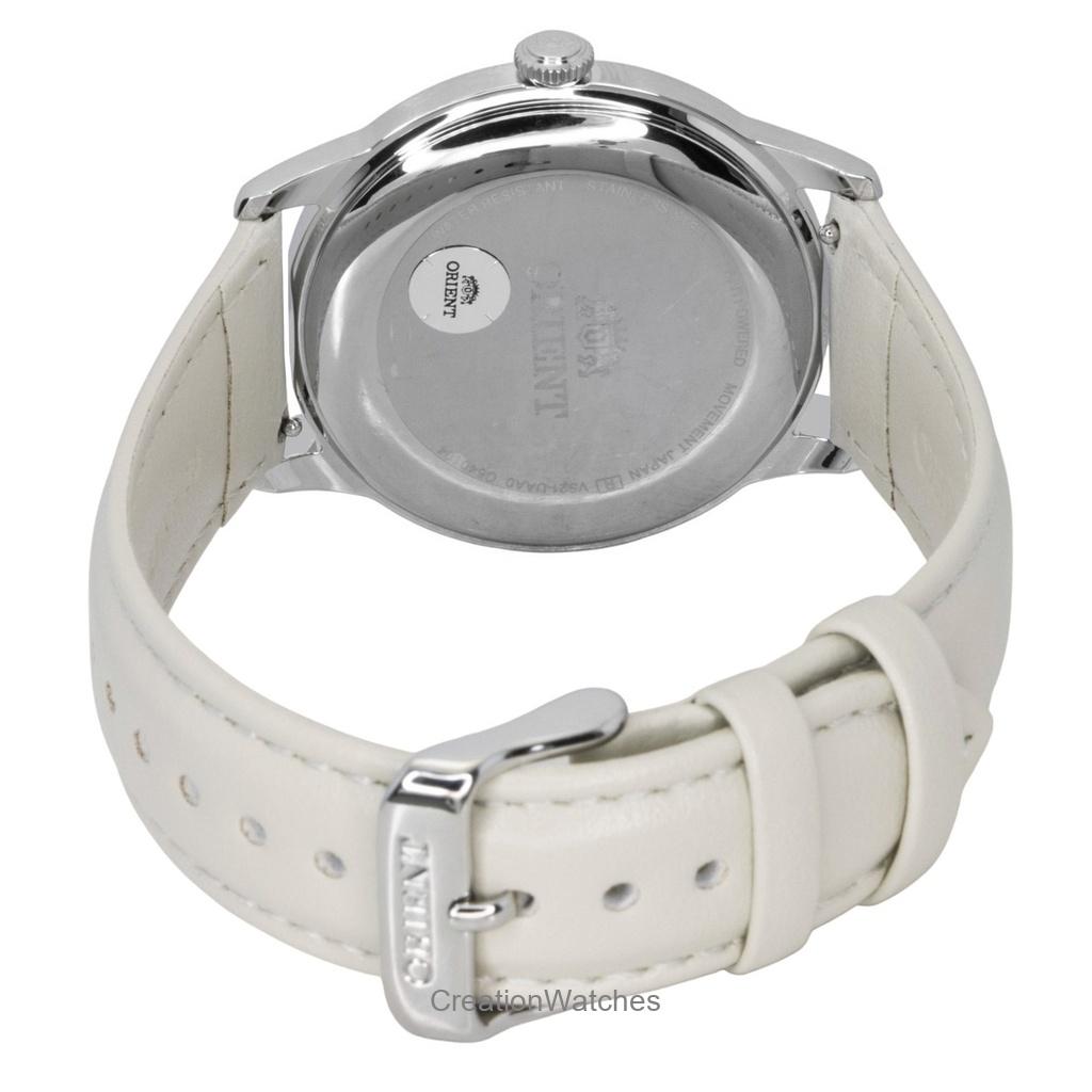 Orient Bambino Leather Strap Pale Green Dial Solar RA-WK0002E Men's Watch