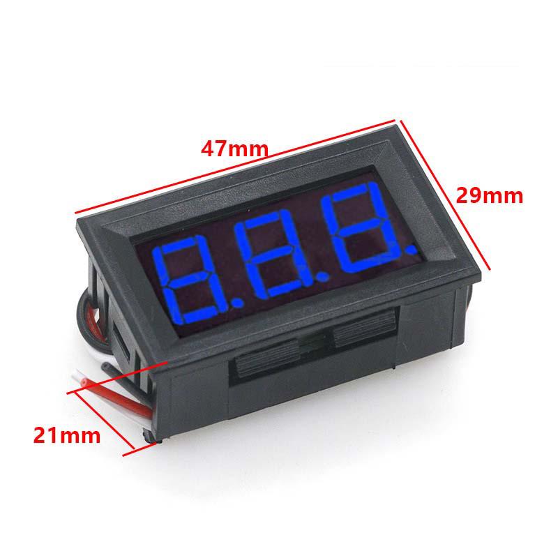 DC 100V 10A 0.56 Inch Mini Red Green Blue LED Display Panel Voltage Meter Voltmeter Home Use Voltage 3 Three Digital