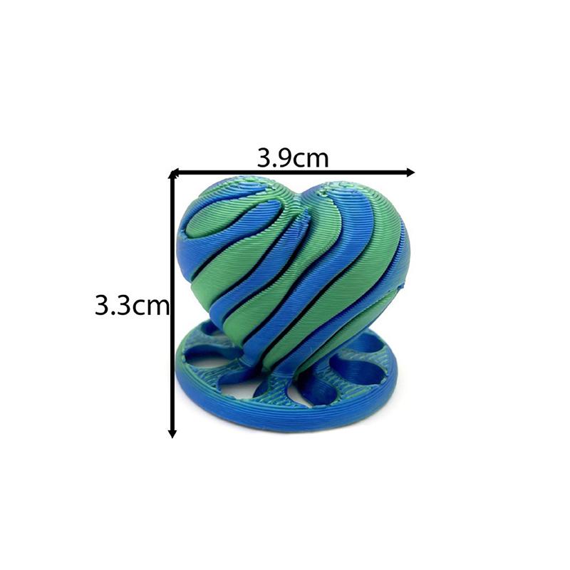 1 Piece Decompression Spinning Structure Stress Relief Toys 3D Printed Spiral Impossible Heart Passthrough Fidget Toy