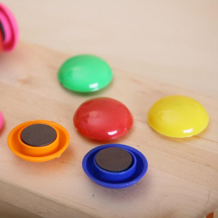 30mm Color Magnetic Whiteboard Buckle - Teaching/Office Plastic Refrigerator Magnet (Round)