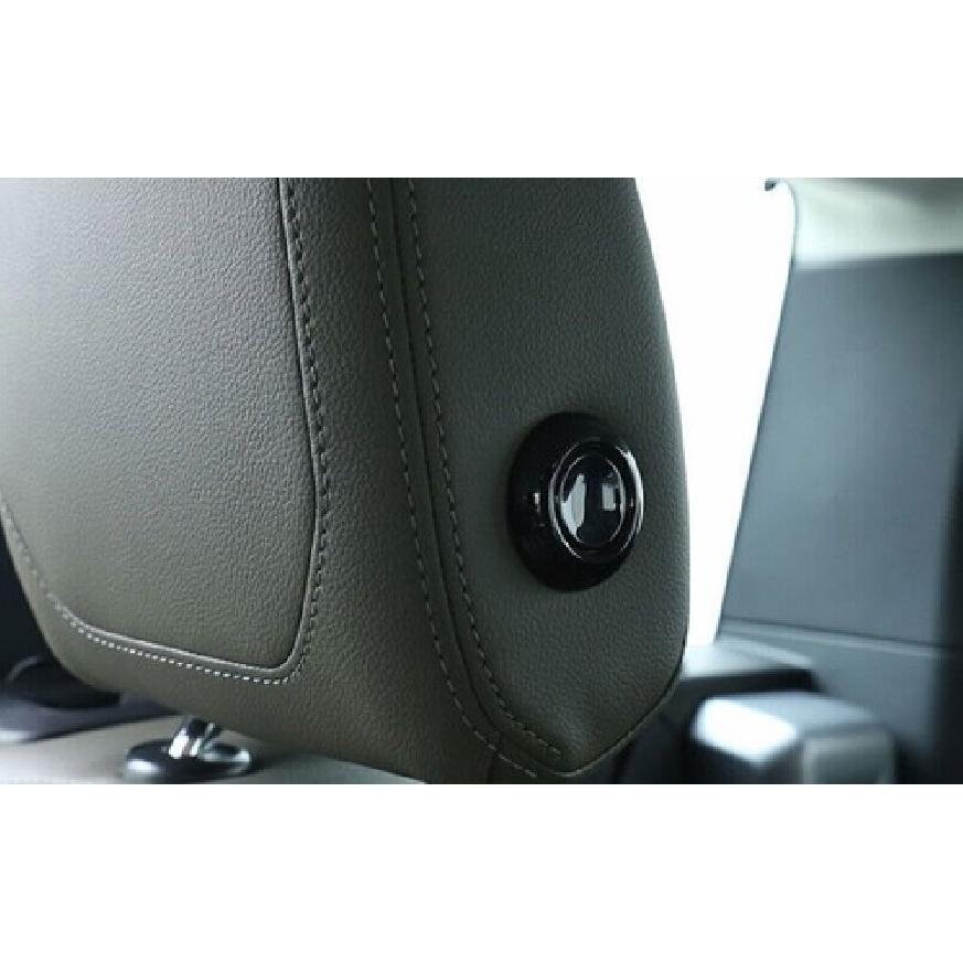 For Defender 110 - Gloss Black Seat Headrest Button Ring Cover Trim 6pcs