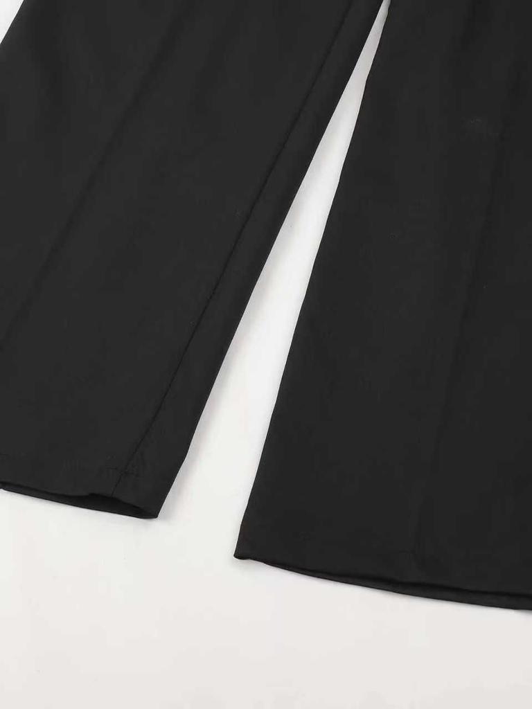 2025 Women's High-Waisted Drapey Straight-Leg Casual Suit