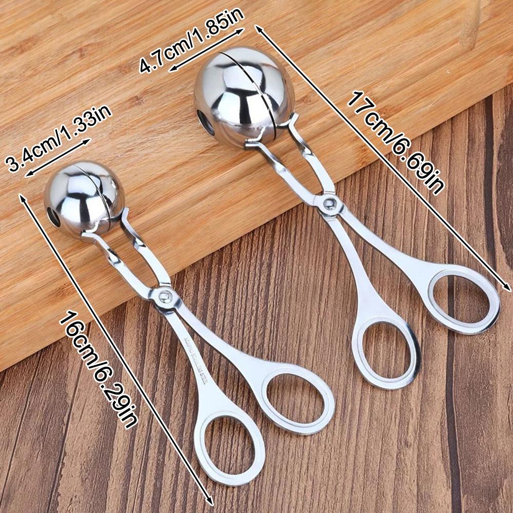 1PC Stainless Steel Meatball Maker - Household Mold - For Making Rice Balls - Non-Stick Meatball Holder