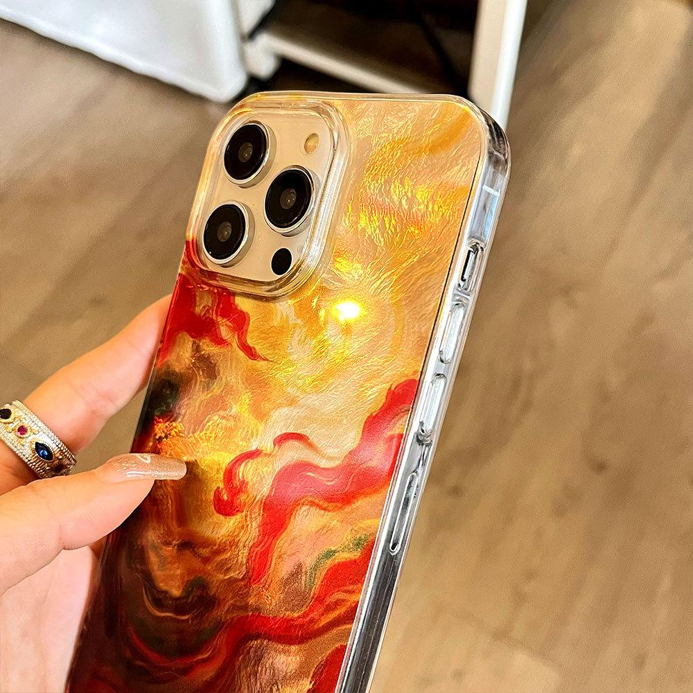 Personalized Creative Xiangyun Imd Suitable for Apple 16 Mobile Phone Case IPhone 15 Protective Case 14 Large Hole 13 Soft Frame