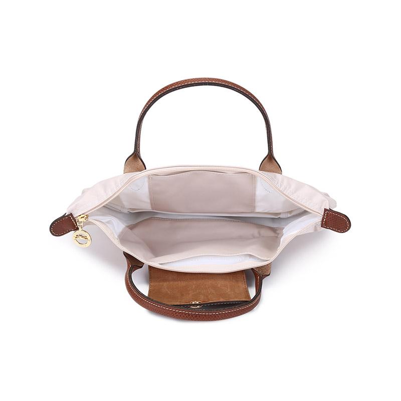 Longchamp Le Pliage 23 Short Handle Canvas And Leather Tote Bag Small Women tote bags Paper 1621089555