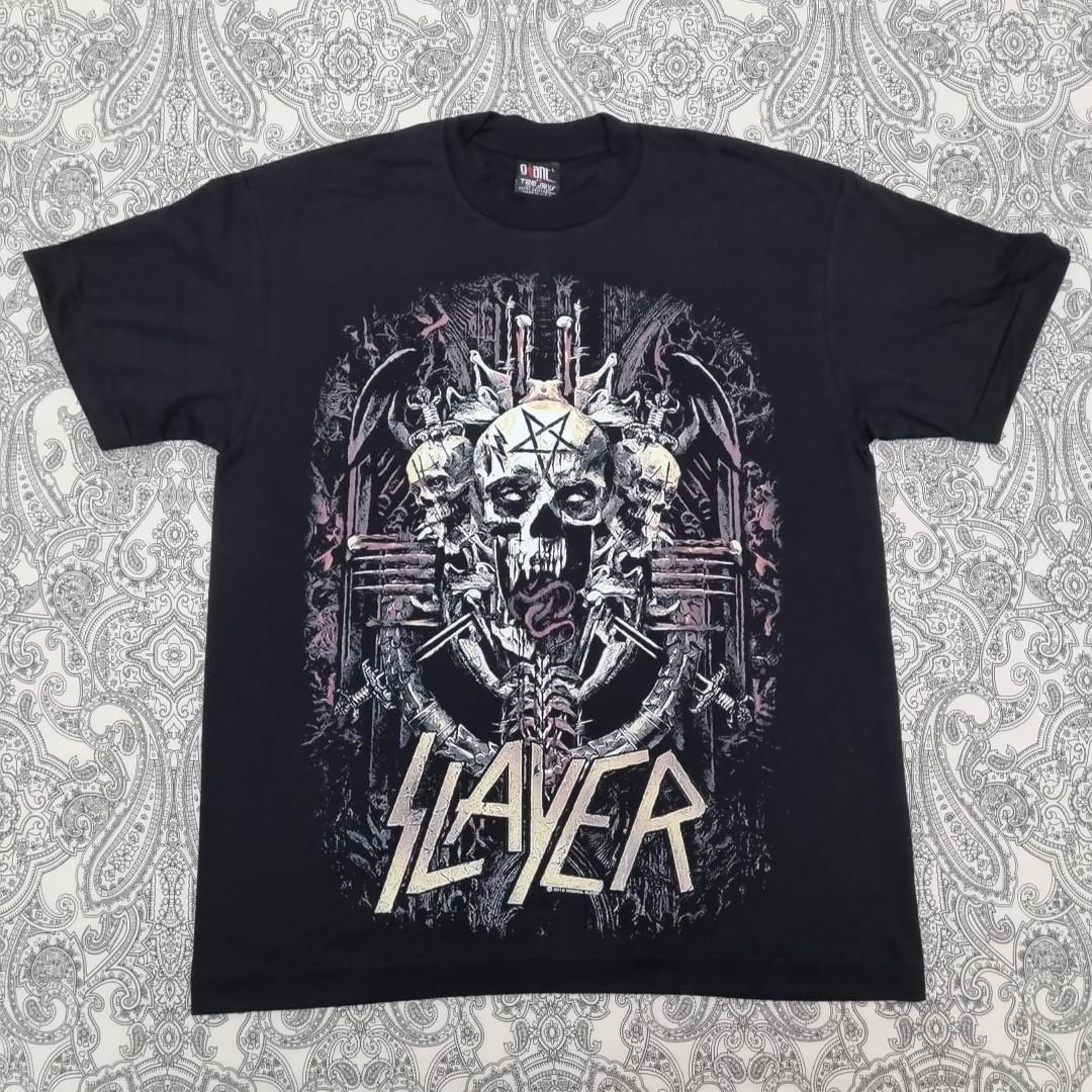 Slayer Lamb Of God Band Tour Print T Shirt Mens Womens Tees Top Anthrax Behemoth Testament L