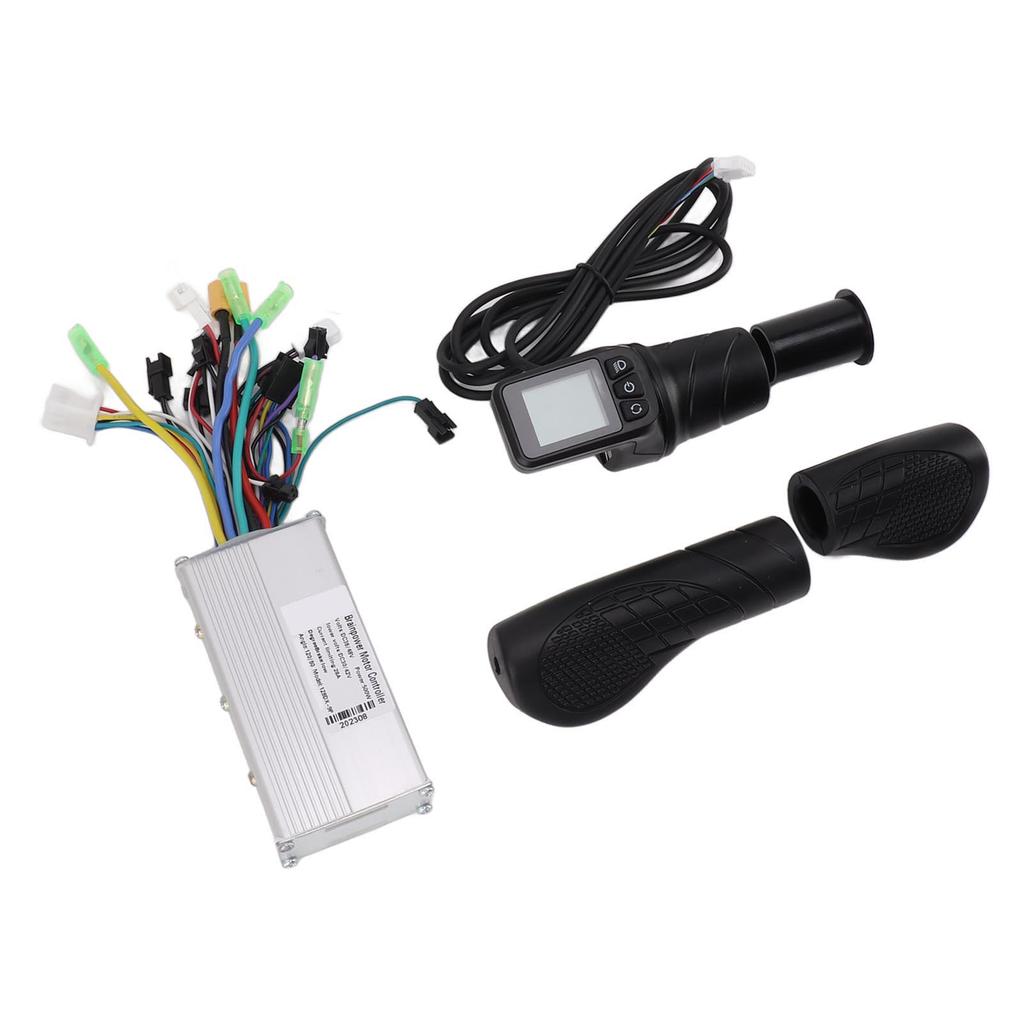 36V 48V 500W 28A Sine Wave 3 Mode Brushless Controller 128DX Half Twist Throttle Grip with Panel