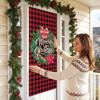 Santa Claus Christmas Door Cover Background New Year Decoration  Indoor and Outdoor