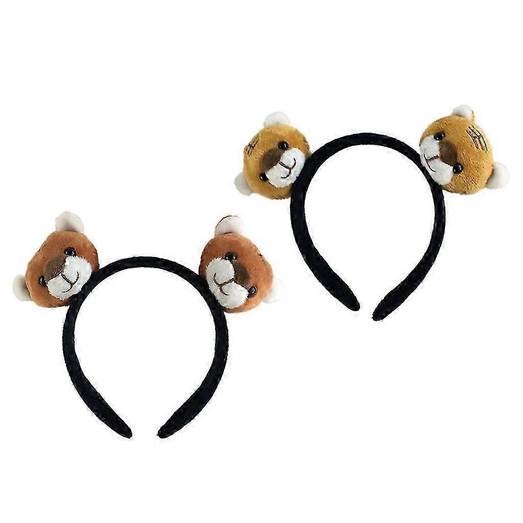 3D Tiger for Head Headband Cosplay Plush Furry Fur Halloween School Roleplay Cosplay for Women Girls Adult Decorations Brown-Good