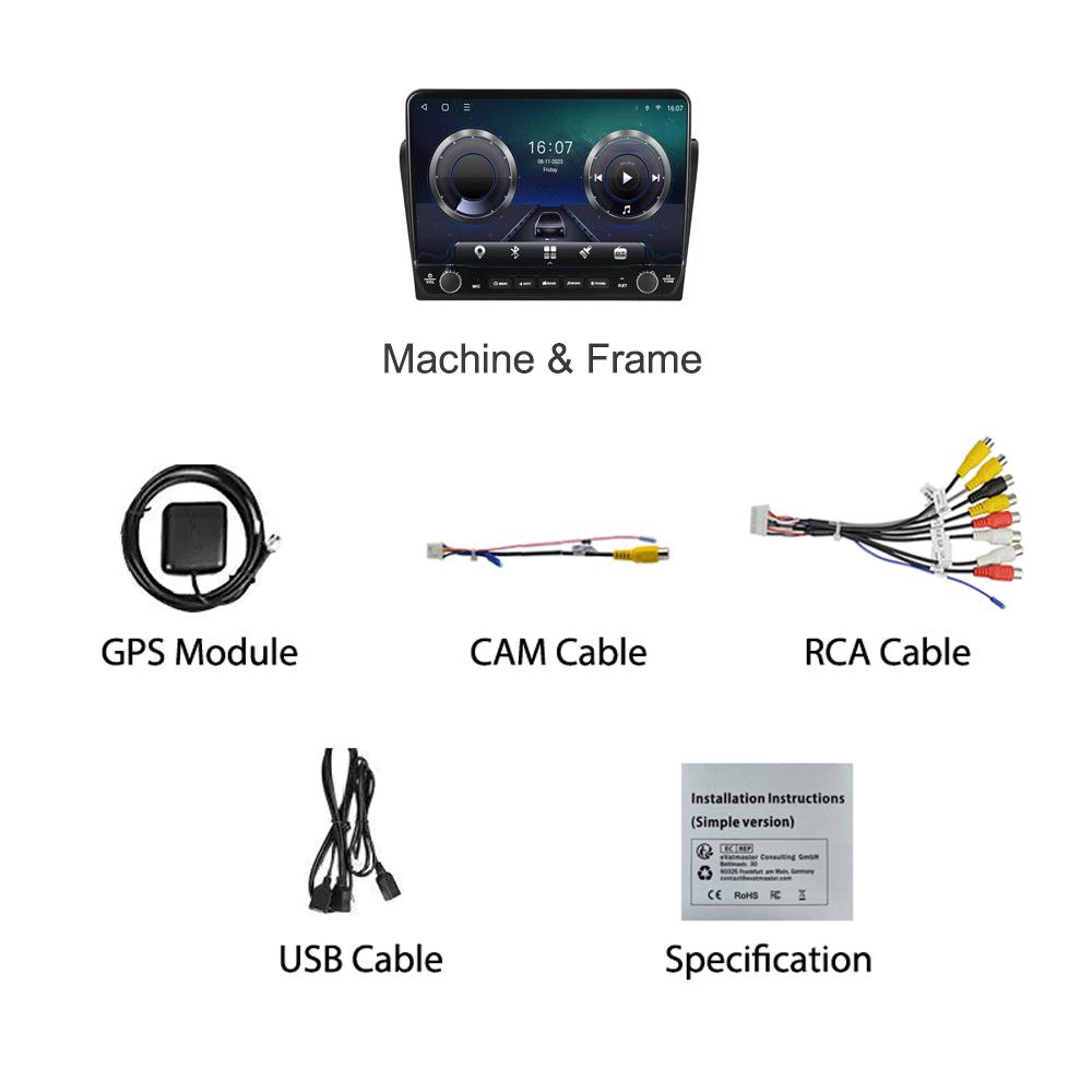 2Din 10 Inch Android Car Stereo Radio For MAZDA 3 2004-2009 With Button Knob Multimedia Video Player GPS Navigation Carplay 2+32GB