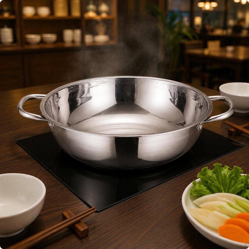TwoFlavor Pot Thickened Split Large Capacity for Restaurant Owners, Dining Table 28CM